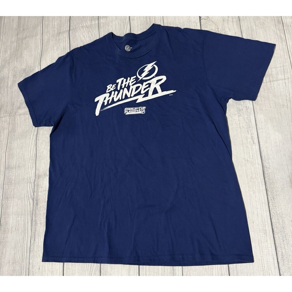 Tampa Bay Lightning 47 Be The Thunder Stanley Cup 2019 NHL Hockey T Shirt Men XL